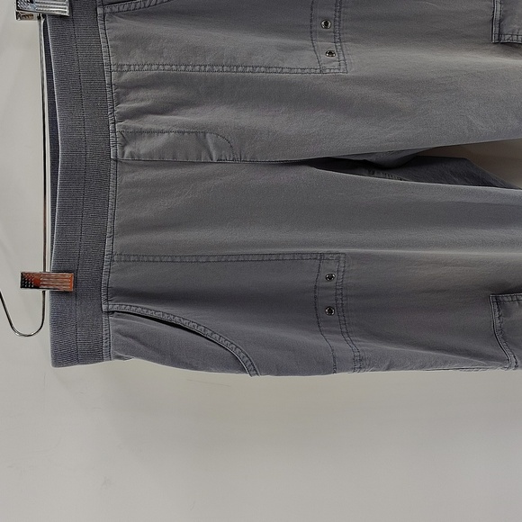 Soft Surroundings Cargo Size Medium pants Blue Gray Side Pockets Elastic Waist - Picture 2 of 11